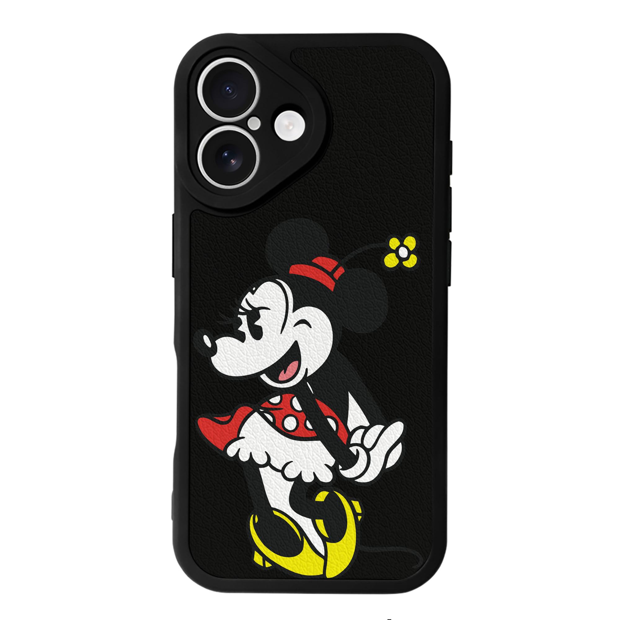 （画像用） ミッキーマウス Mickey Mouse 【iPhone 16シリーズ対応】シリコンスマホケース（レザー調） 材質：シリコン